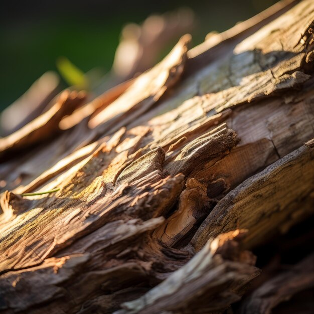 una vista de cerca de un trozo de madera