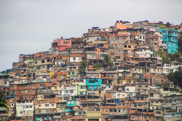 Foto vista del cerro vidigal en río de janeiro