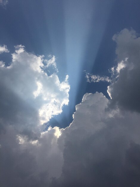 Foto vista del cielo desde un ángulo bajo