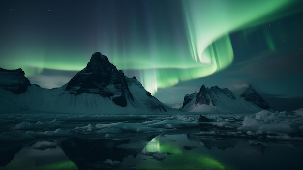 vista del cielo de la aurora