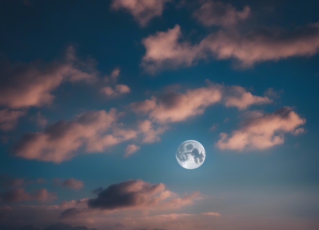 Foto una vista del cielo nocturno con el fondo de la luna