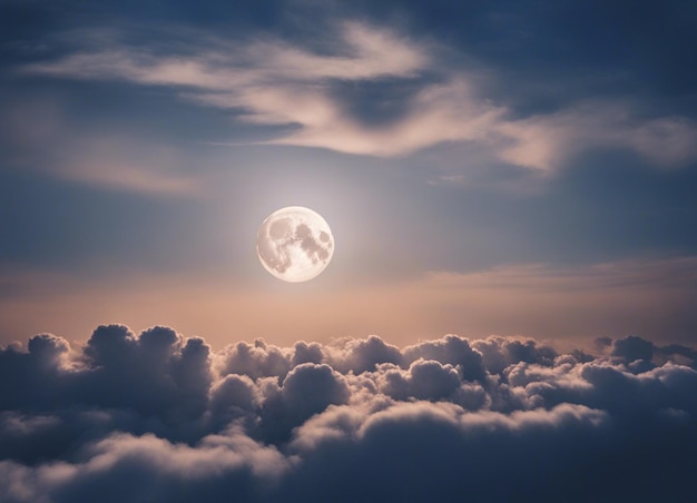 Foto una vista del cielo nocturno con el fondo de la luna