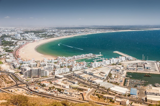 Vista de la ciudad de Agadir en verano Marruecos