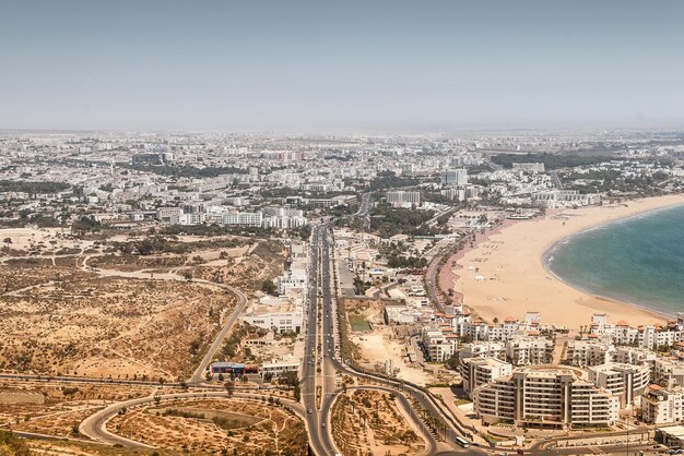 Vista de la ciudad de Agadir en verano Marruecos