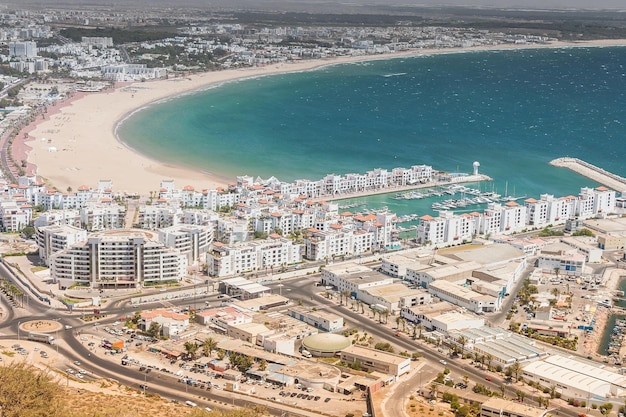 Vista de la ciudad de Agadir en verano Marruecos