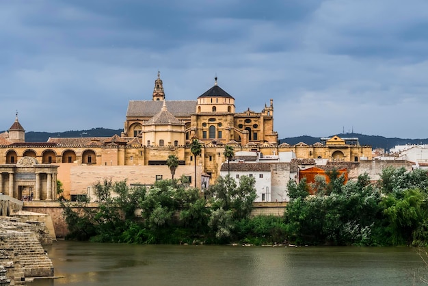 Vista de la ciudad del centro histórico medieval España Córdoba