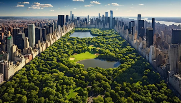 Foto una vista de la ciudad desde el cielo