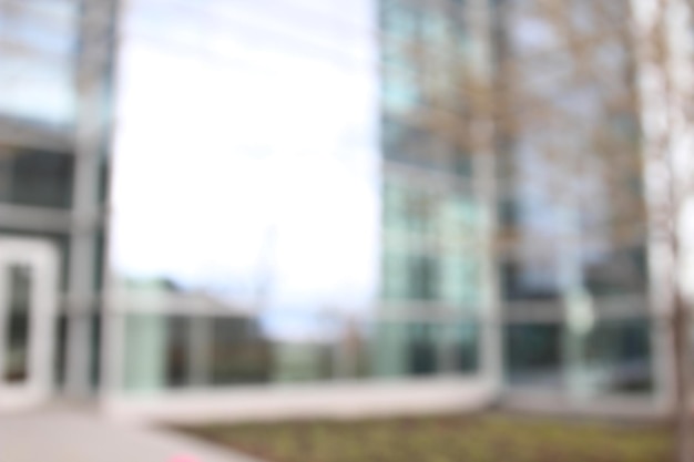 Foto vista de la ciudad fondo borroso oficina y ventana vista fondo bokeh y espacio de copia