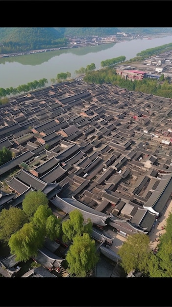 Una vista de la ciudad de Hangzhou.