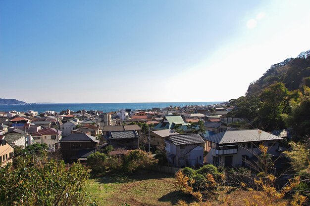 La vista de la ciudad de Kamakura Japón