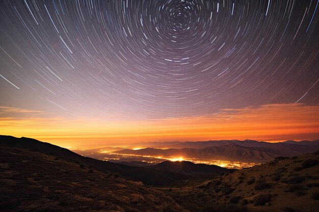 una vista de una ciudad desde una montaña