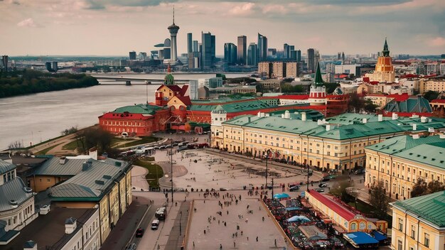 Foto vista de la ciudad de nizhny novgorod