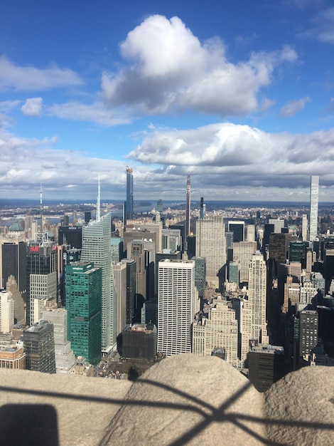 Foto vista de la ciudad de nueva york