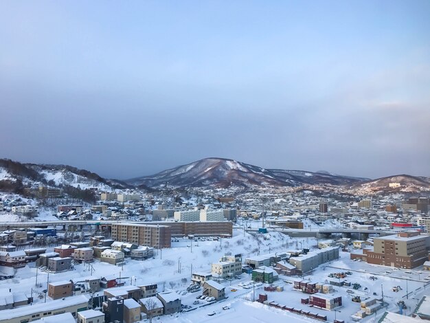 Vista de la ciudad de Otaru, Hokkaido Japón