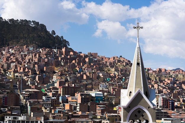 Vista de la ciudad de La Paz, Bolivia