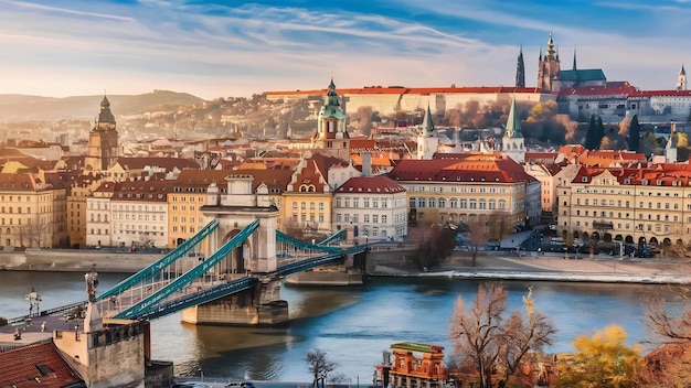 Vista de la ciudad de Praga, en la República Checa