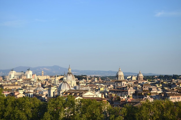 Vista de la ciudad de Roma, el paisaje de la ciudad.