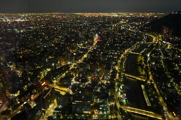 Foto vista de la ciudad de santiago de chile de cerca