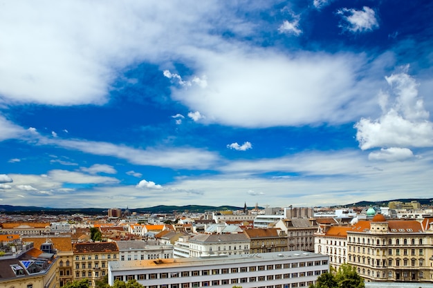 Vista de la ciudad de Viena desde el techo, Austria