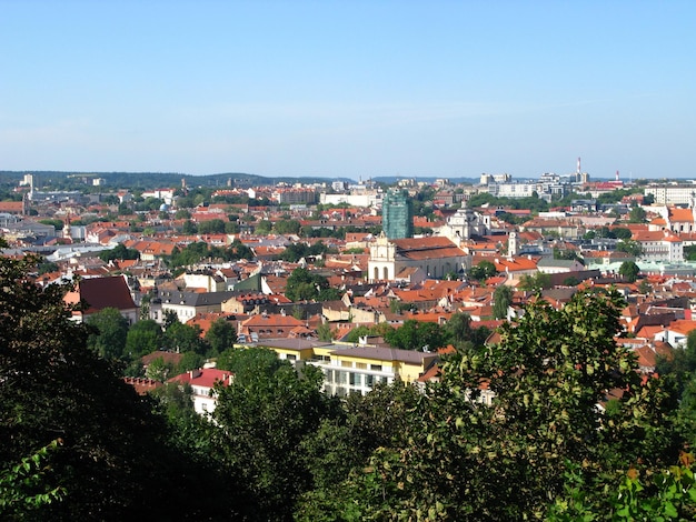 La vista de la ciudad de Vilnius Lituania