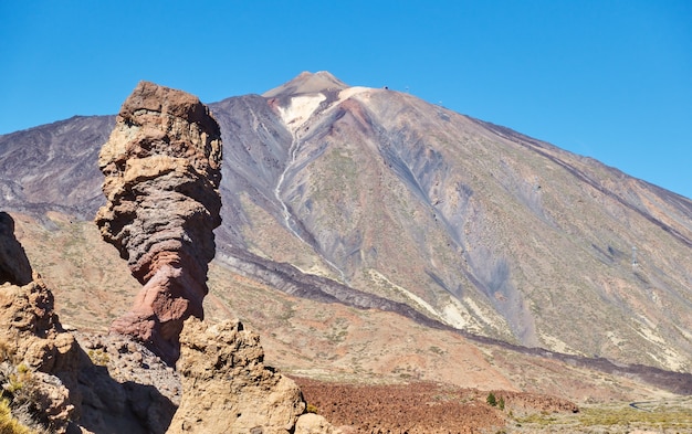 Vista clásica del volcán Teide en Tenerife, Islas Canarias