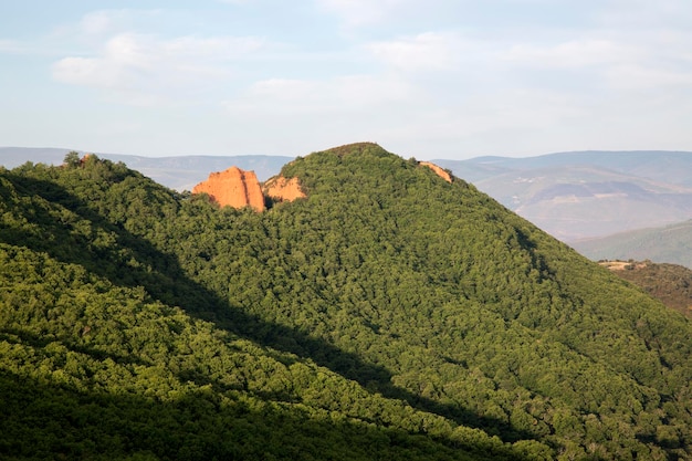 Vista de colinas en Médulas, León, España