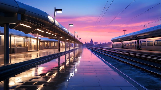 Vista completa da estação Bur Dubai Abra