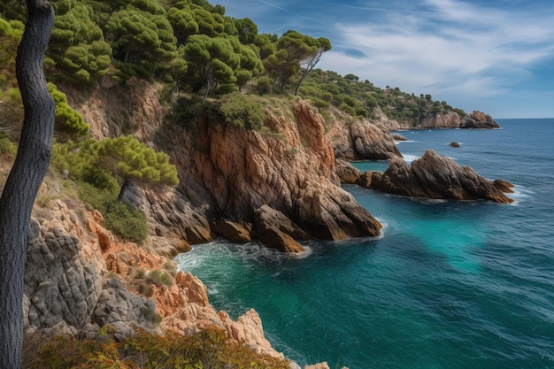 Una vista de la costa de mallorca