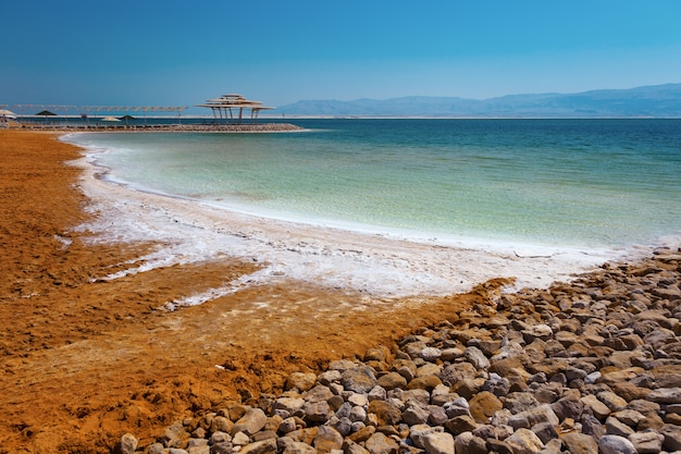 Vista de la costa del Mar Muerto