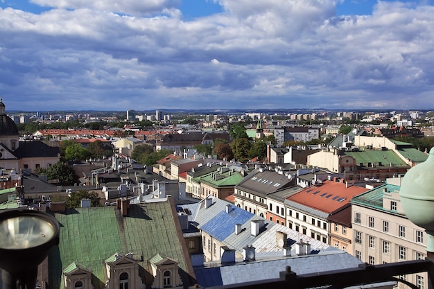 La vista de Cracovia en Polonia