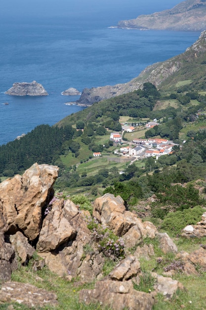 Vista da aldeia de Teixido, Galiza, Espanha