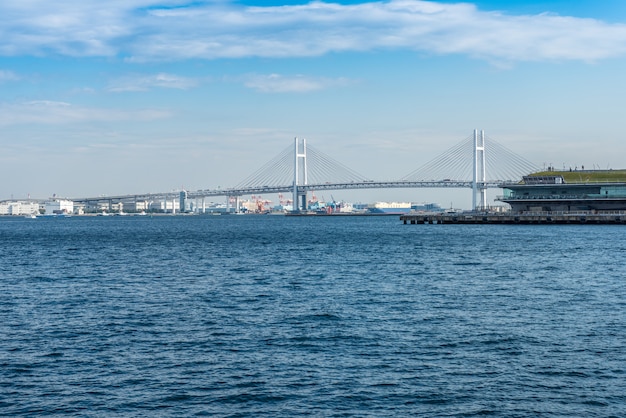 Vista da baía de yokohama