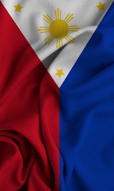 Vista da bandeira das Filipinas