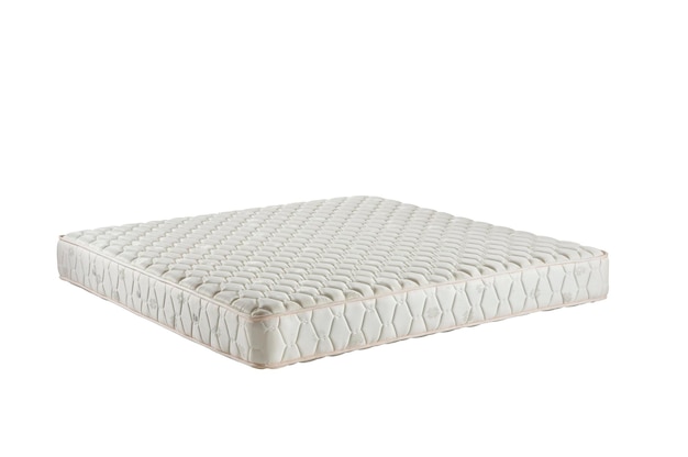 Vista da cama contra um fundo branco