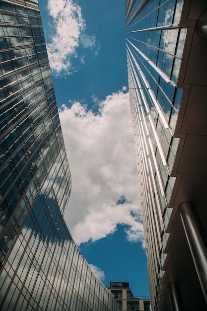 Vista da cidade da indústria do escritório de arquitetura de arranha-céus