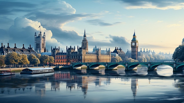 vista da cidade de Londres com a Grã-Bretanha