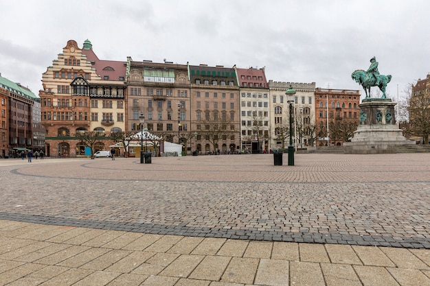 Vista da cidade de malmo stortorget