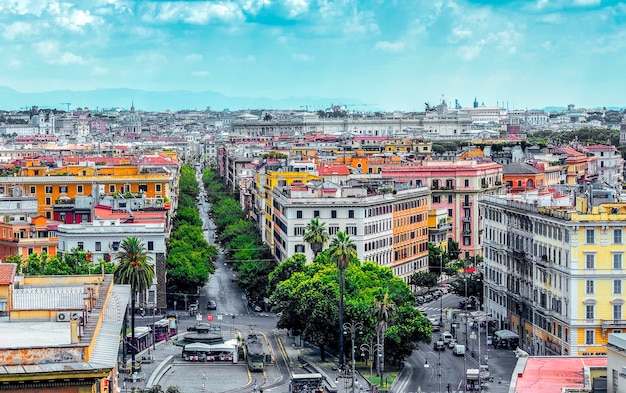 Vista da cidade de Roma do Vaticano