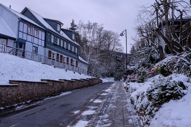 Vista da cidade velha na Europa no inverno Alemanha