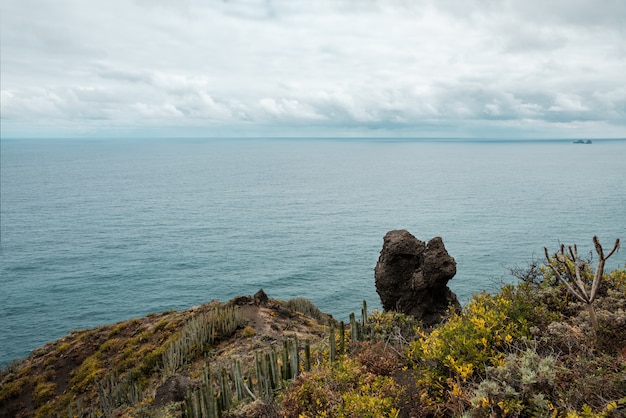 Vista da costa do anaga country park