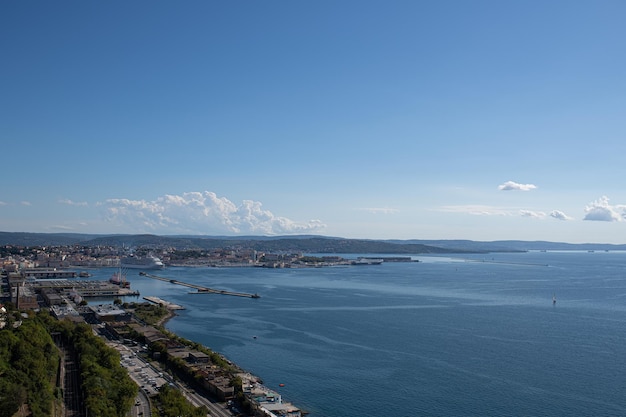 Vista da costa em Trieste