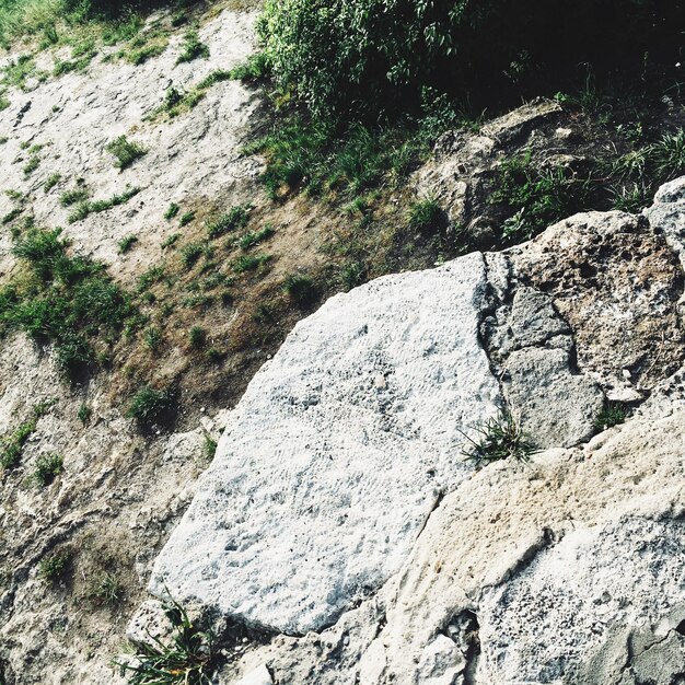 Foto vista da formação rochosa em terra