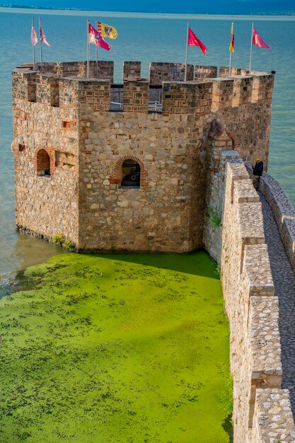 Vista da fortaleza medieval de golubac na sérvia