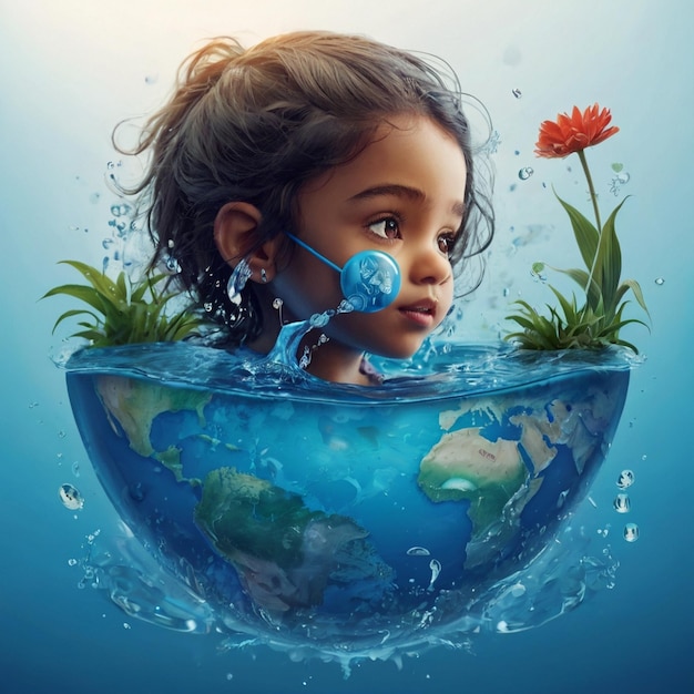 Vista da foto de conscientização do Dia Mundial da Água