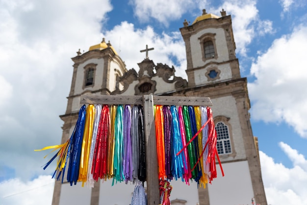 Vista da igreja católica do Senhor do Bonfim no bairro da Cidade Baixa, na cidade de Salvador Bahia