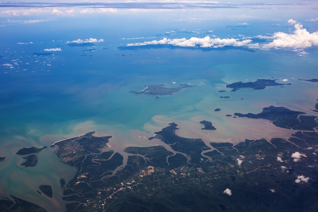 Vista da janela do avião