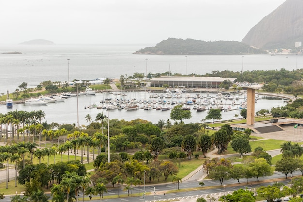 Vista da marina da gloria no centro do Rio de Janeiro