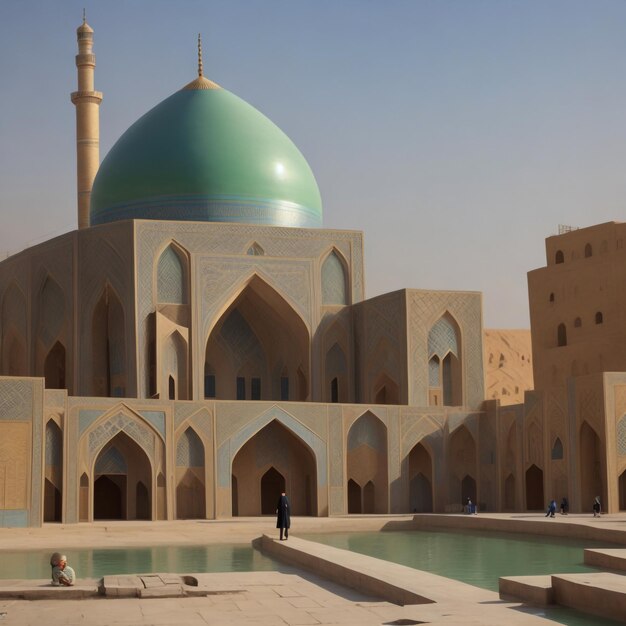 Foto vista da mesquita shah em isfahan, irã