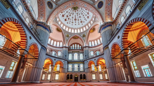 Vista da Mesquita Suleymaniye de dentro