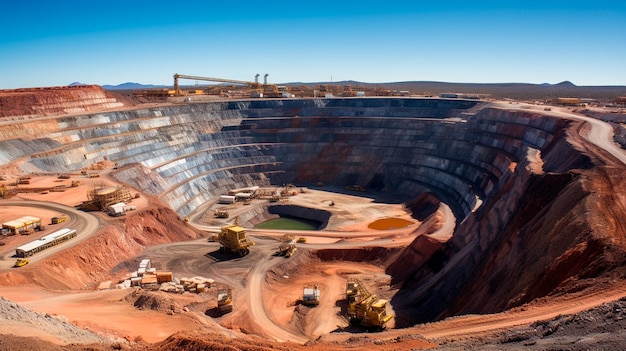 Vista da mineração nas montanhas Generative AI